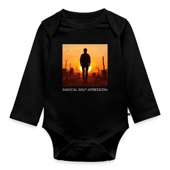 Radical self-portrayal - Organic Longsleeve Baby Bodysuit - black - Front