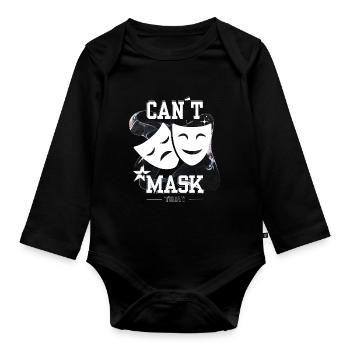Can’t Mask Today – Social Energy Not Found - Baby Bio-Langarm-Body - Schwarz - Vorne