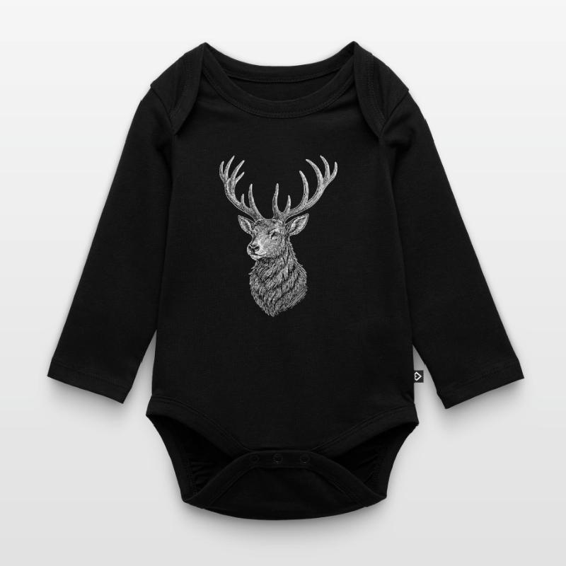 Deer Organic Longsleeve Baby Bodysuit