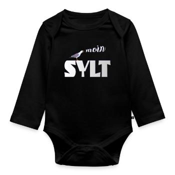 Sylt Möwe & Moin Design - Baby Bio-Langarm-Body - Schwarz - Vorne
