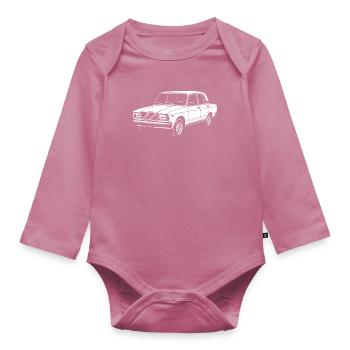 Boxen-Charme - Baby Bio-Langarm-Body - Mauve - Vorne