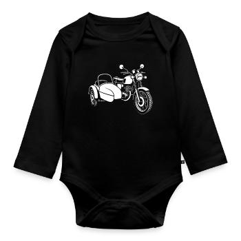 Légende orientale sur trois roues - Body Bébé bio manches longues - noir - Devant