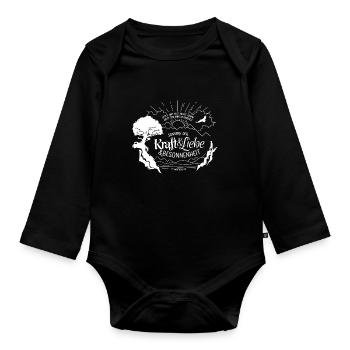Gott hat uns keinen Geist der Furcht gegeben - Baby Bio-Langarm-Body - Schwarz - Vorne