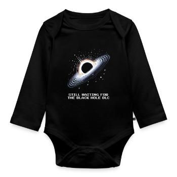 Wait for Black Hole DLC | Astronomy - Organic Longsleeve Baby Bodysuit - black - Front