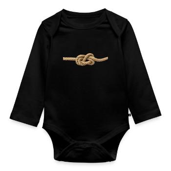 13 nœuds - Body Bébé bio manches longues - noir - Devant