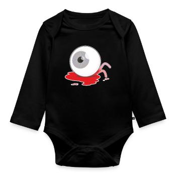 Augapfel - Baby Bio-Langarm-Body - Schwarz - Vorne