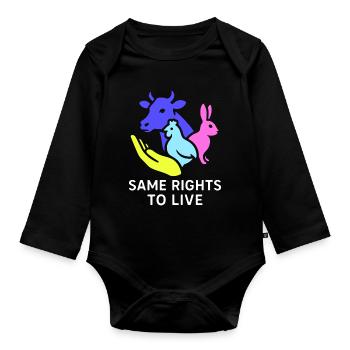 same rights to live - Baby Bio-Langarm-Body - Schwarz - Vorne