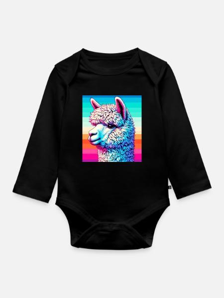 Alpaka - Baby Bio-Langarm-Body - Schwarz
