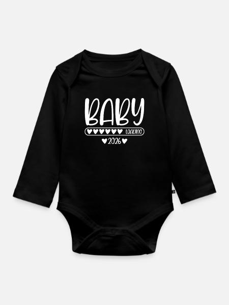 Baby 2026 loading - Baby Bio-Langarm-Body - Schwarz