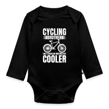 Cycling Brother Bike Rider Cyclist Brother's Day - Baby Bio-Langarm-Body - Schwarz - Vorne