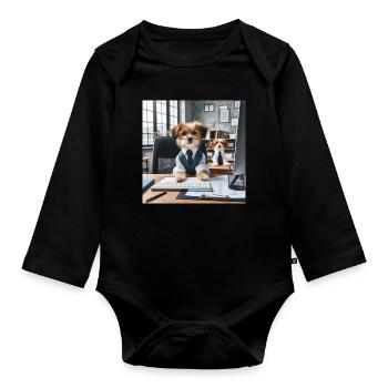 Professional Cosplay Dogs - Organic Longsleeve Baby Bodysuit - black - Front