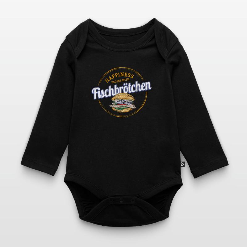 Fischbrötchen mit Matjes oder Bismarckhering Baby Bio-Langarm-Body