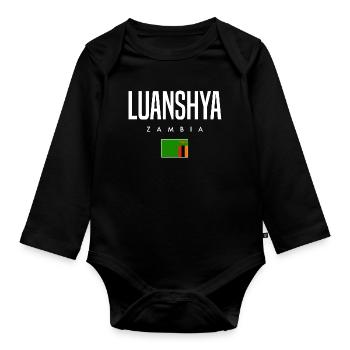 Luanshya Sambia - Baby Bio-Langarm-Body - Schwarz - Vorne