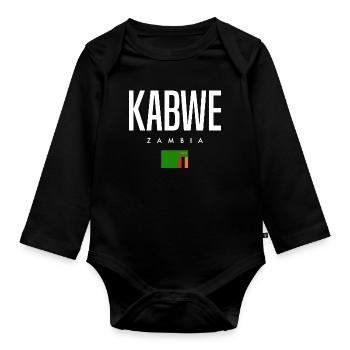 Kabwe Sambia - Baby Bio-Langarm-Body - Schwarz - Vorne