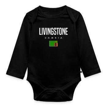 Livingstone Sambia - Baby Bio-Langarm-Body - Schwarz - Vorne