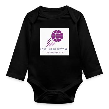Basketball aufleveln - Baby Bio-Langarm-Body - Schwarz - Vorne