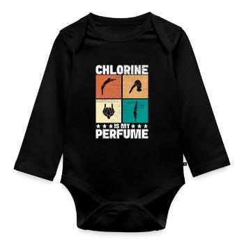 Kunstspringen Turmspringer Sprungbrett - Baby Bio-Langarm-Body - Schwarz - Vorne