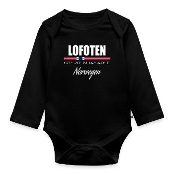 Lofoten - Organic Longsleeve Baby Bodysuit - black - Front
