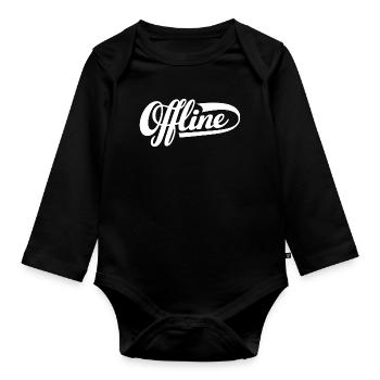 Offline Statement - Organic Longsleeve Baby Bodysuit - black - Front