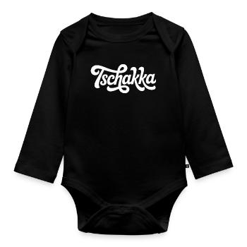 Tschakka - Body Bébé bio manches longues - noir - Devant
