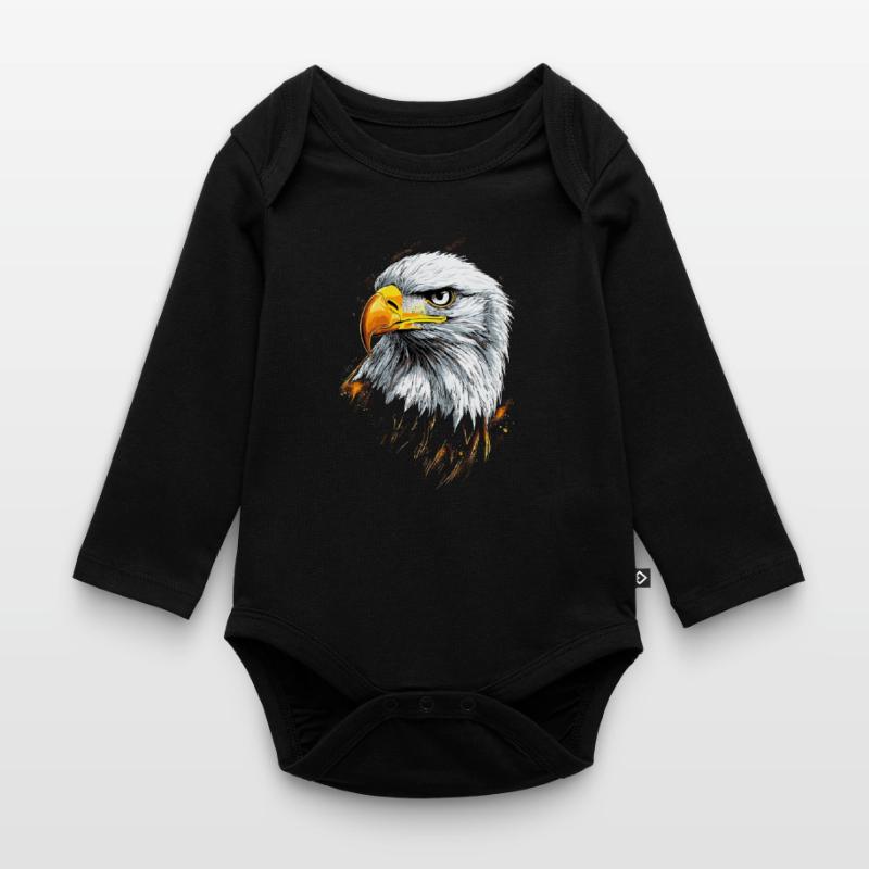 Eagle Bald Eagle Golden Eagle White-tailed Eagle Organic Longsleeve Baby Bodysuit