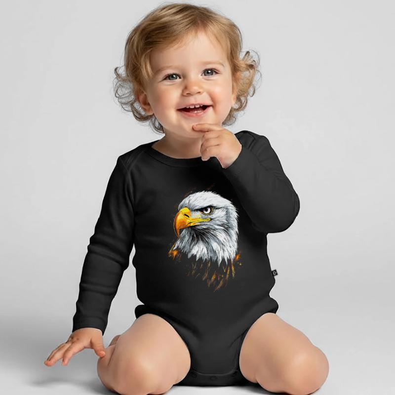 Eagle Bald Eagle Golden Eagle White-tailed Eagle Organic Longsleeve Baby Bodysuit