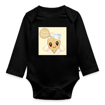 Zukünftige Kichererbsenbraut - Baby Bio-Langarm-Body - Schwarz - Vorne