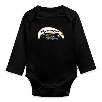Active kiter with dynamic trajectory - Organic Longsleeve Baby Bodysuit - black - Front