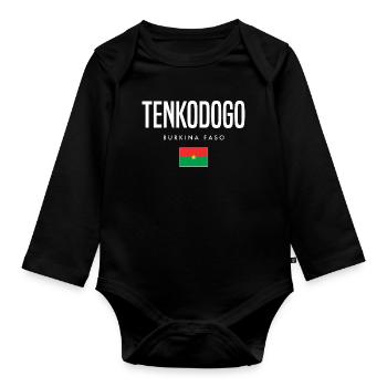Tenkodogo Burkina Faso - Organic Longsleeve Baby Bodysuit - black - Front