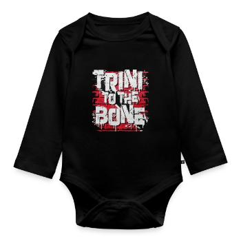 Tribe to the Bone GraffitiTrinidad Und Tobago - Baby Bio-Langarm-Body - Schwarz - Vorne