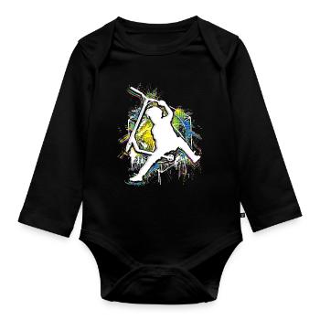 Trottinettes Trottinettes Trottinettes freestyle et trottinettes - Body Bébé bio manches longues - noir - Devant