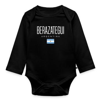 Berazategui Argentine Argentine - Body Bébé bio manches longues - noir - Devant