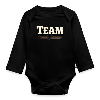 Team - Baby Bio-Langarm-Body - Schwarz - Vorne