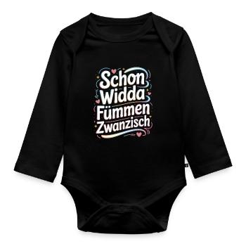 Widda Fümmen Zwanzisch fête déjà ses 50 ans - Body Bébé bio manches longues - noir - Devant
