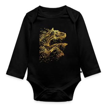 Rider - Riding School - Horse - Vaulting Horses - Organic Longsleeve Baby Bodysuit - black - Front