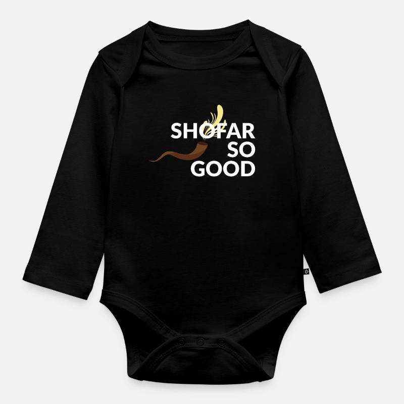 Shofar si bon - Body Bébé bio manches longues - noir