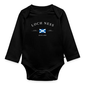 Loch Ness Écosse – Souvenirs et cadeaux de vacances - Body Bébé bio manches longues - noir - Devant