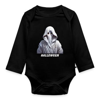 GEIST HALLOWEEN - Baby Bio-Langarm-Body - Schwarz - Vorne