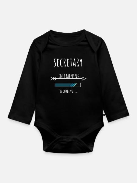 Secretary Geschenk Beruf Ausbildung Sekretär - Baby Bio-Langarm-Body - Schwarz