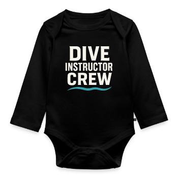 Scuba Instructor Dive Crew Pride Teaching - Organic Longsleeve Baby Bodysuit - black - Front