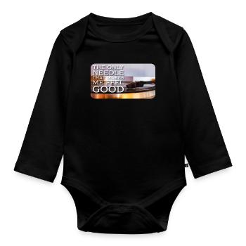 La seule aiguille qui me fait du bien - Body Bébé bio manches longues - noir - Devant