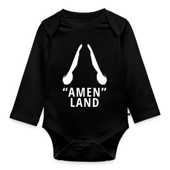 Ameland - Body Bébé bio manches longues - noir - Devant