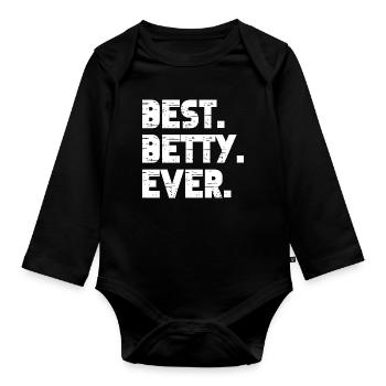 Meilleur cadeau Betty de tous les temps - Body Bébé bio manches longues - noir - Devant