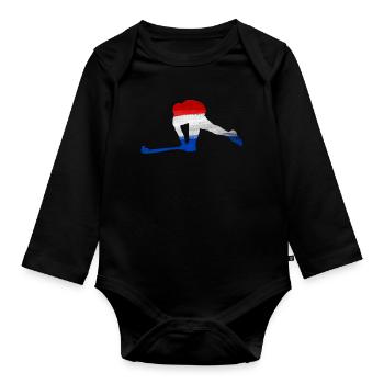 Hockey Pays-Bas - Body Bébé bio manches longues - noir - Devant