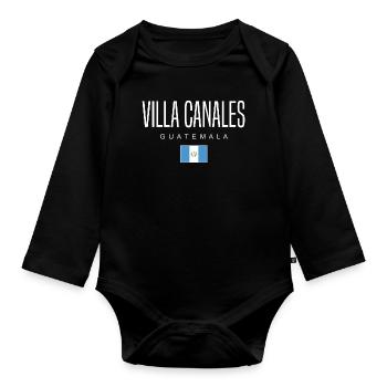 Villa Canales Guatemala Guatemalteken - Body Bébé bio manches longues - noir - Devant