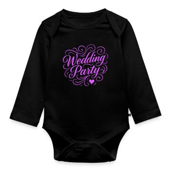 Wedding Party Wedding Party - Organic Longsleeve Baby Bodysuit - black - Front