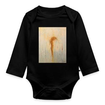 Abstract Feminine Portrait - Organic Longsleeve Baby Bodysuit - black - Front