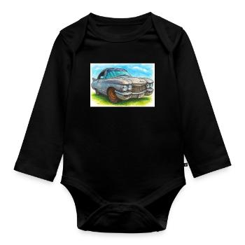 Retro Classic Cad -60 - Baby Bio-Langarm-Body - Schwarz - Vorne