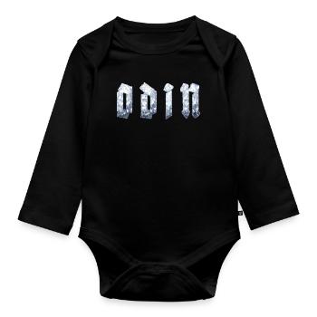 Odin - Organic Longsleeve Baby Bodysuit - black - Front