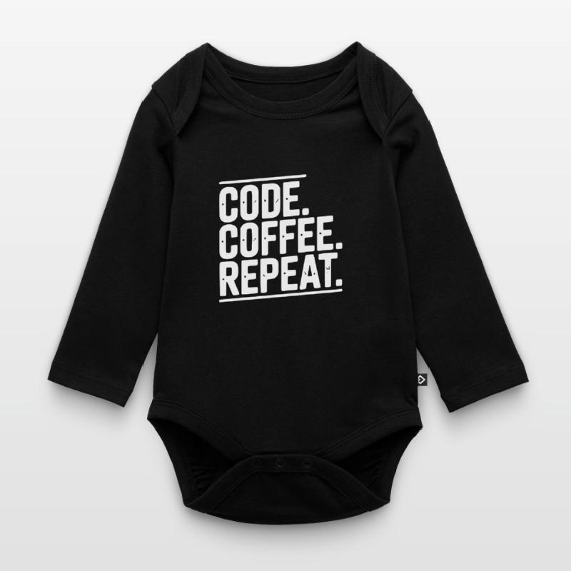 Code Coffee Repeat Body Bébé bio manches longues
